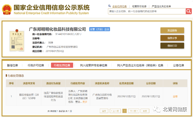 郑明明化妆品公司因发布“虚假广告”被监管部门处罚_腾讯新闻.png